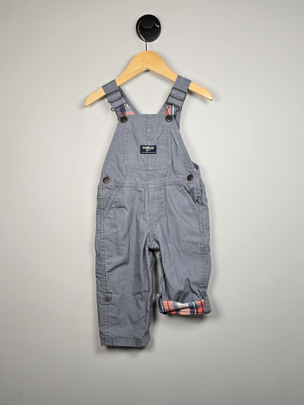 OshKosh B'gosh Boys' Gray Cotton Overalls